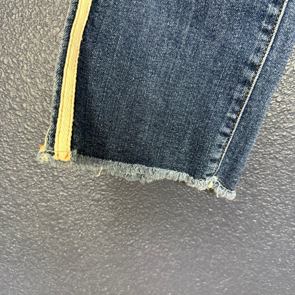 Principle Denim Innovators Cropped Jeans with White Stripe, Size 28 - Picture 4 of 7